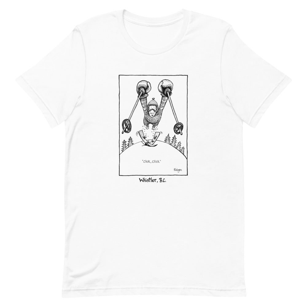 Click-click skier T-Shirt - The Nook of the North Whistler