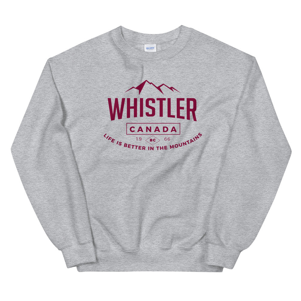 Life is better Maroon logo Unisex Sweatshirt
