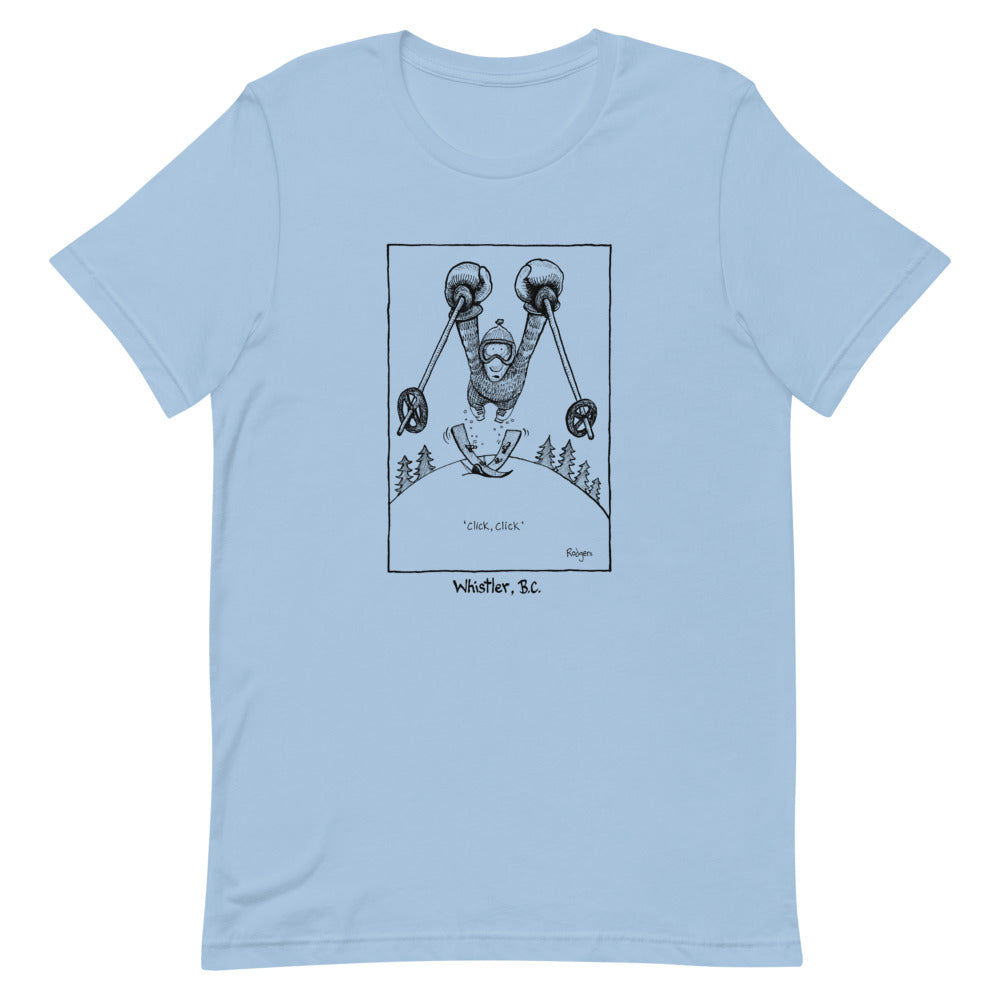 Click-click skier T-Shirt - The Nook of the North Whistler