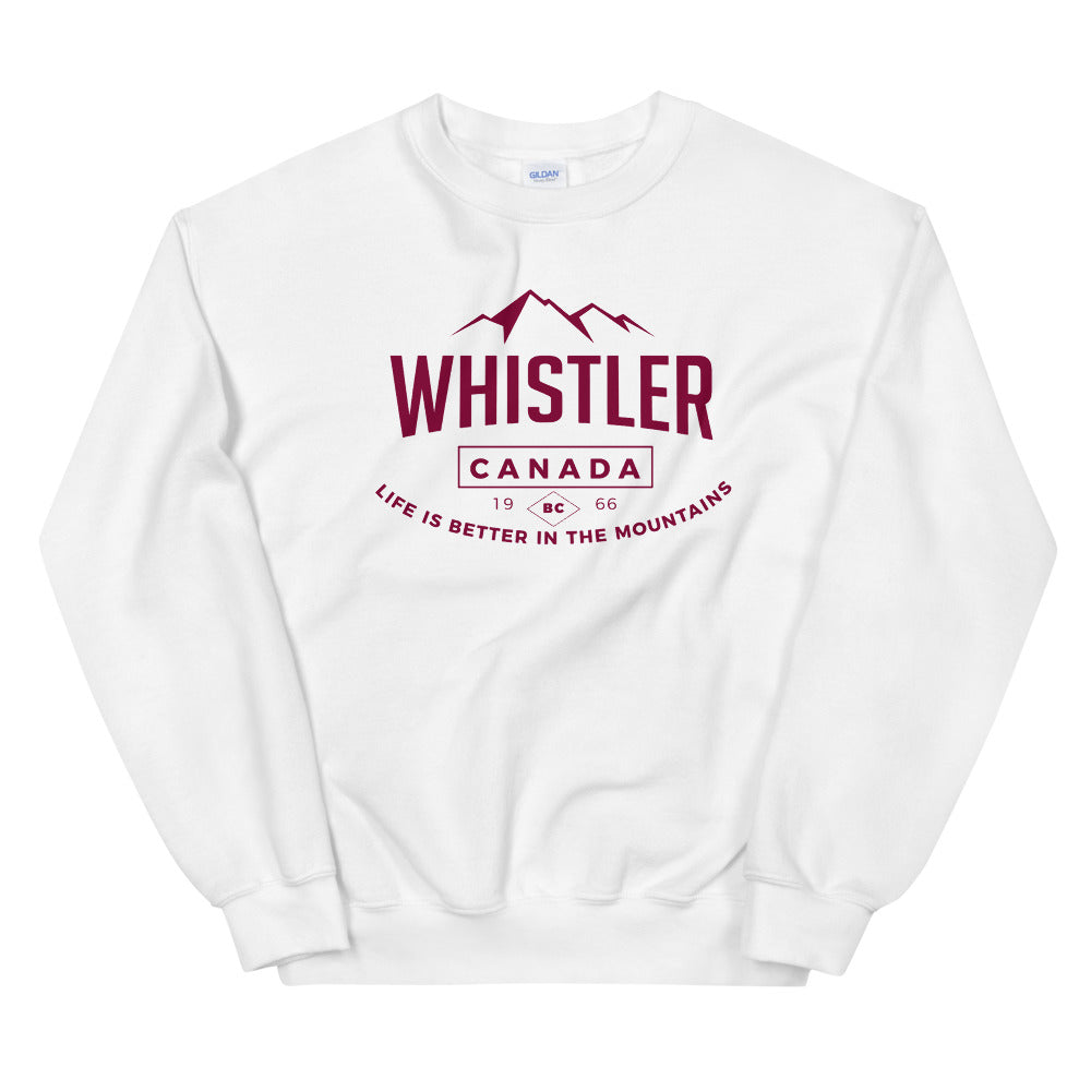 Life is better Maroon logo Unisex Sweatshirt