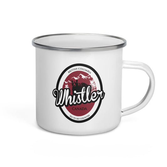 Oval Bear enamel camping mug - The Nook of the North