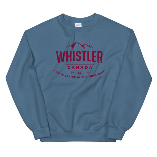 Life is better Maroon logo Unisex Sweatshirt