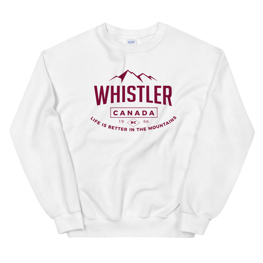 Life is better Maroon logo Unisex Sweatshirt